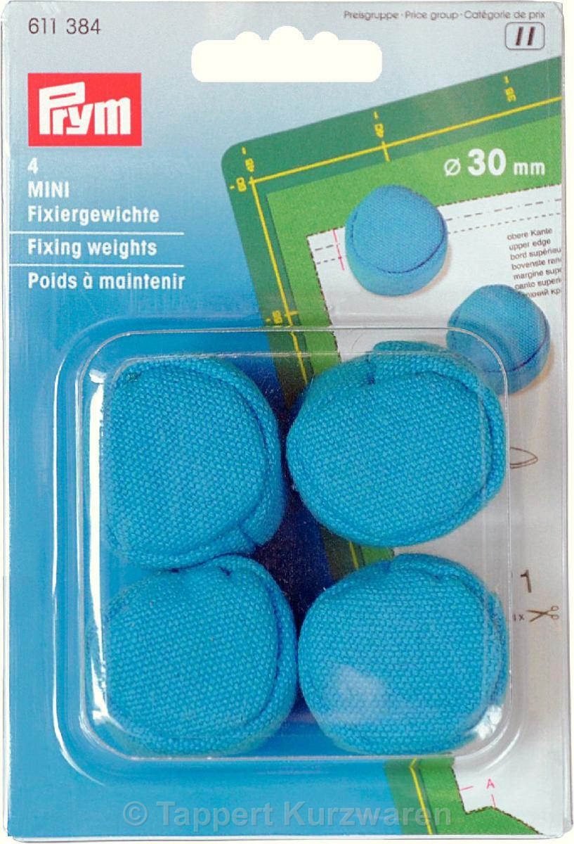 Prym Fixiergewichte Mini 30 mm 4 Stück 611384 Tappert Kurzwaren