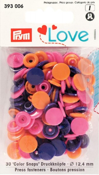 Prym Love Color Snaps Rund, 30 Stück