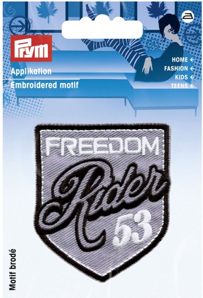 Prym Applikation Label Freedom Rider 53