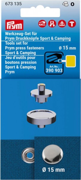 Prym Werkzeug-Set für Druckknöpfe Sport 15 mm