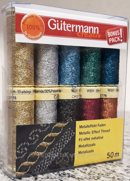 Gütermann Metalleffektfaden-Set 10 x 50 m
