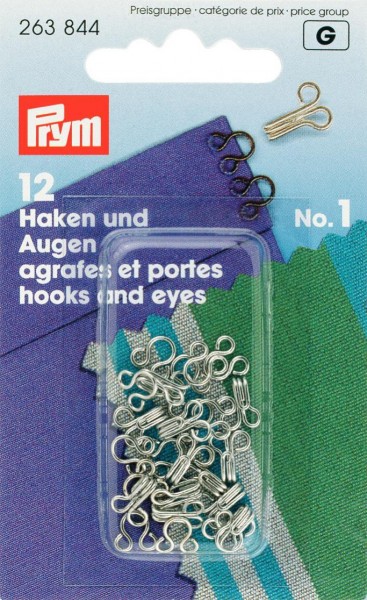 Prym Haken und Augen, 12 Stück