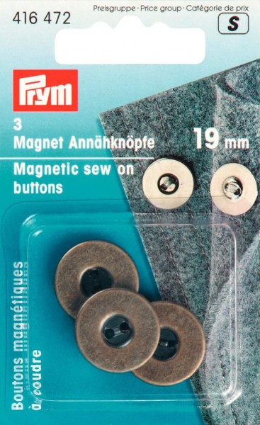 Prym Magnet-Annähknöpfe 19 mm, 3 Stück