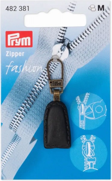 Prym Fashion-Zipper Lederlook schwarz