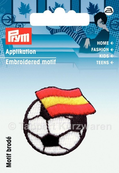 Prym Applikation Fussball mit Fahne Spanien