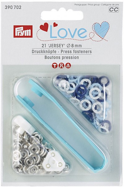 Prym Druckknöpfe Jersey Color 8 mm, 21 Stück