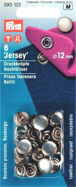 Prym Druckknöpfe Jersey Perlkappe 12 mm, 6 Stück