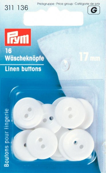 Prym Wäscheknöpfe Kunststoff