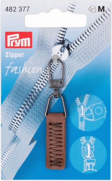 Prym Fashion-Zipper Lederimitat camel