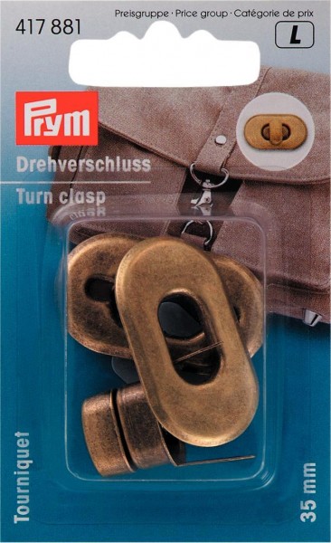 Prym Drehverschluss für Taschen 35 x 20 mm