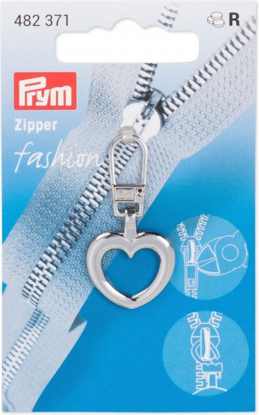 Prym Fashion-Zipper Herz silberfarbig