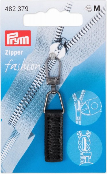 Prym Fashion-Zipper Lederimitat schwarz