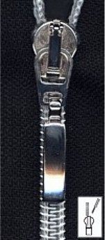 Reißverschluss Spirale teilbar metallisiert 80 cm
