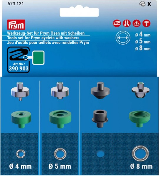 Prym Werkzeug-Set für Ösen mit Scheiben