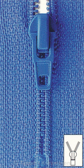 YKK Reißverschluss von 20-40 cm 8 mm metall  schwarz braun 1 Weg unteilbar 