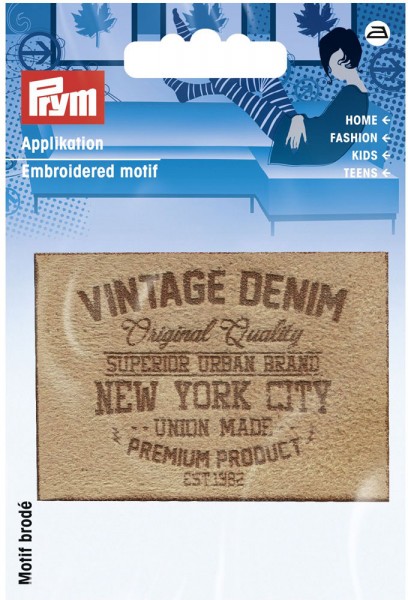 Prym Applikation Label New York City für Jeans