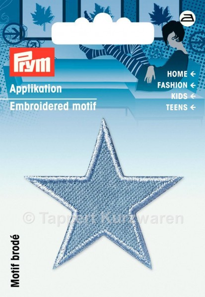 Prym Applikationen Sterne Jeans hellblau (2 Stück)