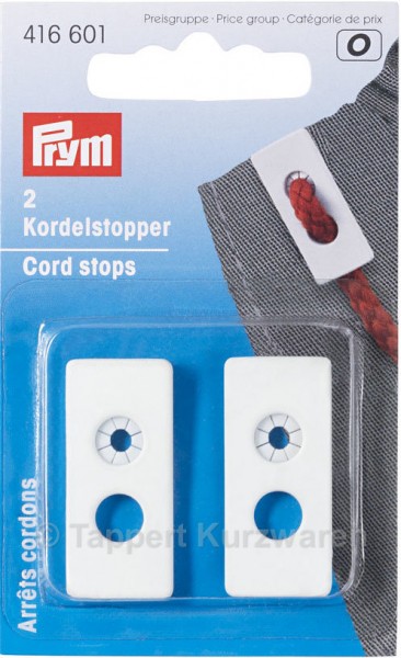 Prym Kordelstopper rechteckig 2-Loch, 2 Stück