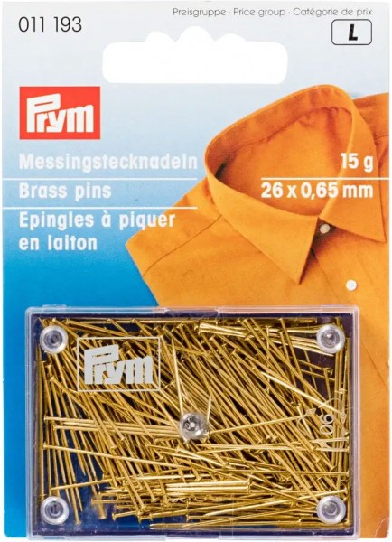 Prym Stecknadeln Messing goldfarbig 15 g