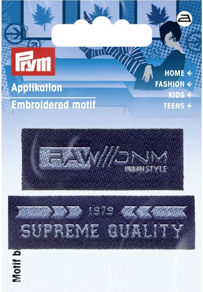 Prym Applikationen Labels Supreme + RAW DNM