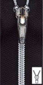 Reißverschluss Perlon unteilbar metallisiert 25 cm