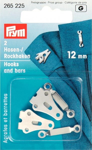 Prym Hosen- und Rockhaken zum Annähen, 2 Stück