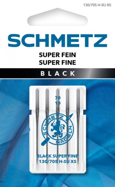 Maschinennadeln Schmetz 130/705 H-SU XS Super Fein Black