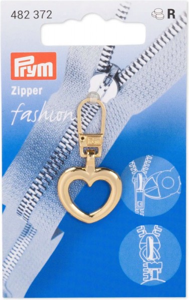 Prym Fashion-Zipper Herz goldfarbig