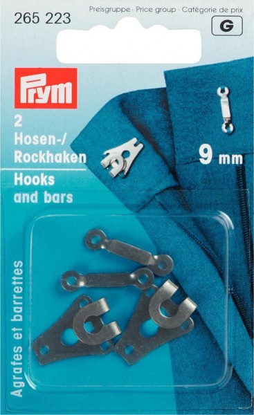 Prym Hosen- und Rockhaken zum Annähen, 2 Stück