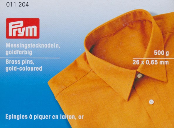 Prym Stecknadeln Messing goldfarbig 500 g