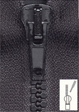 Reißverschluss Krampe teilbar 70 cm schwarz
