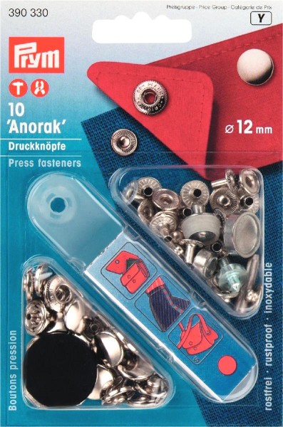 Prym Druckknöpfe Anorak 12 mm, 10 Stück